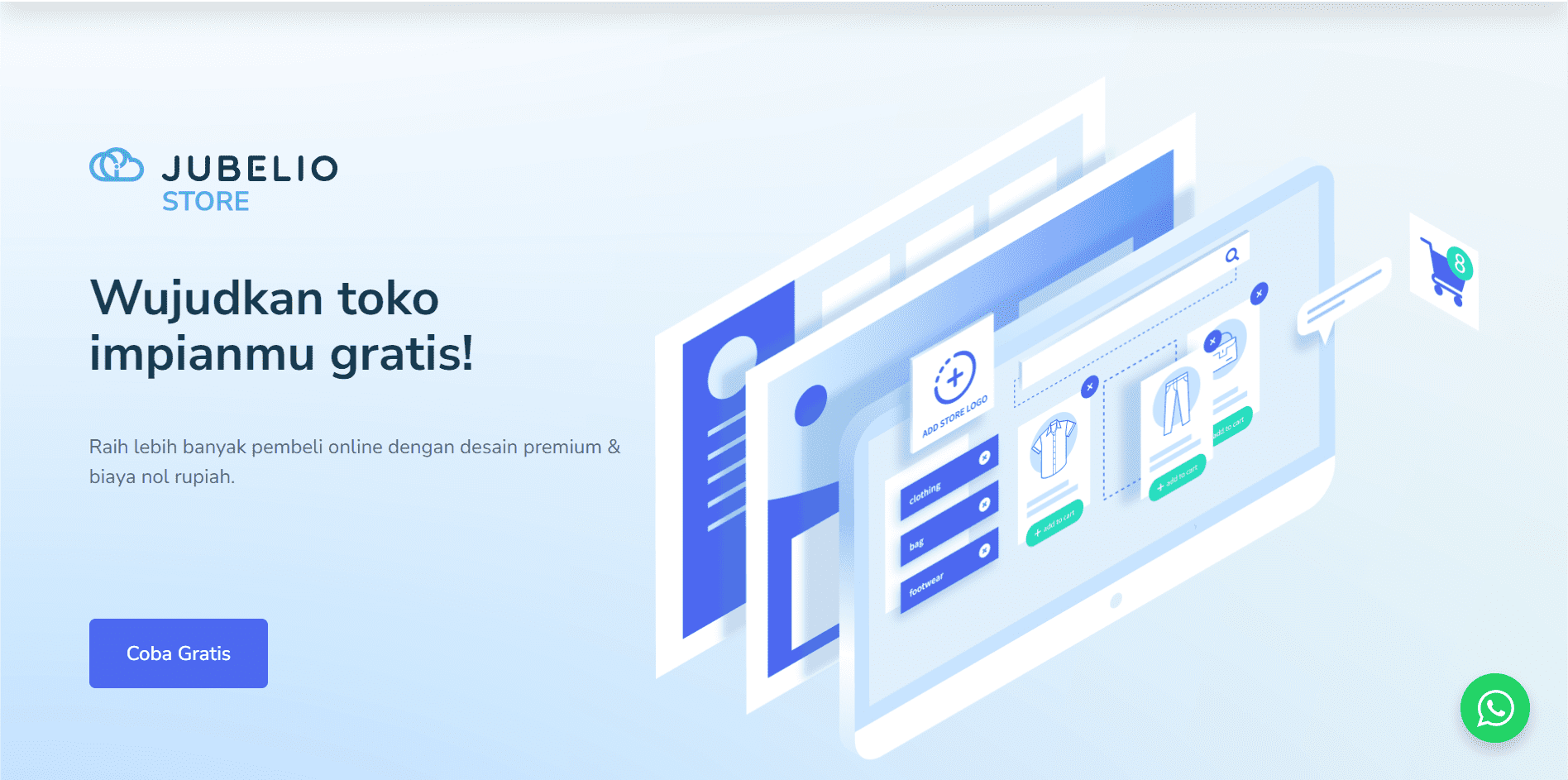 Jasa pembuatan website ecommerce Jubelio Store