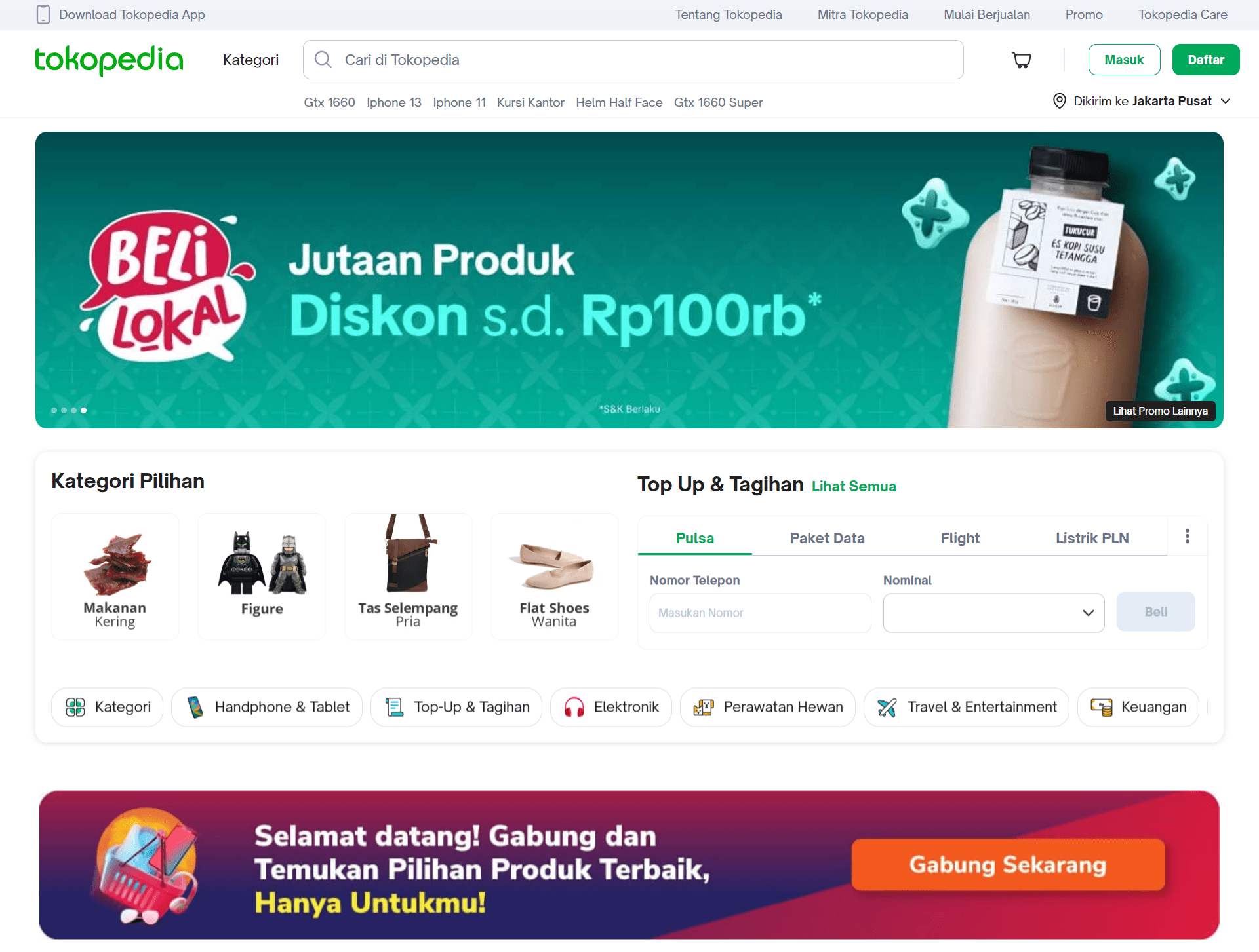 contoh marketplace populer tokopedia