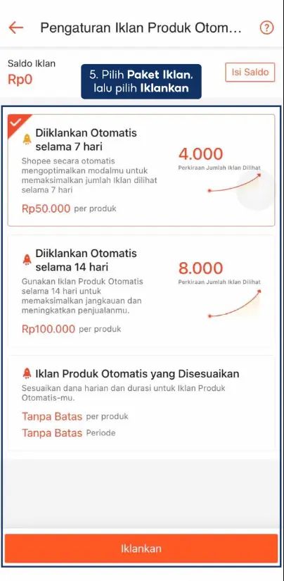 biaya iklan di Shopee