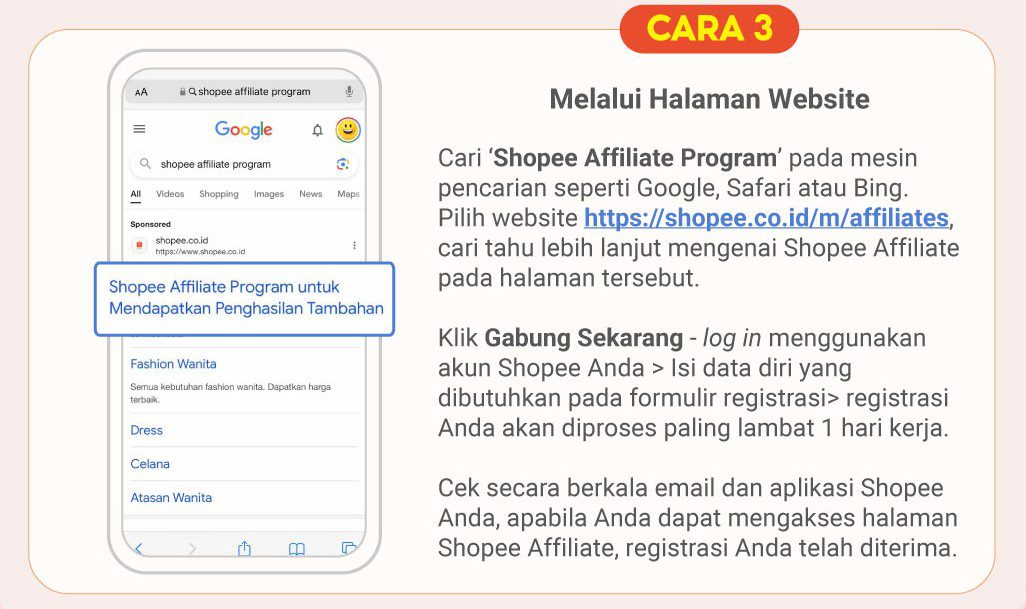 daftar program affiliate shopee dari website