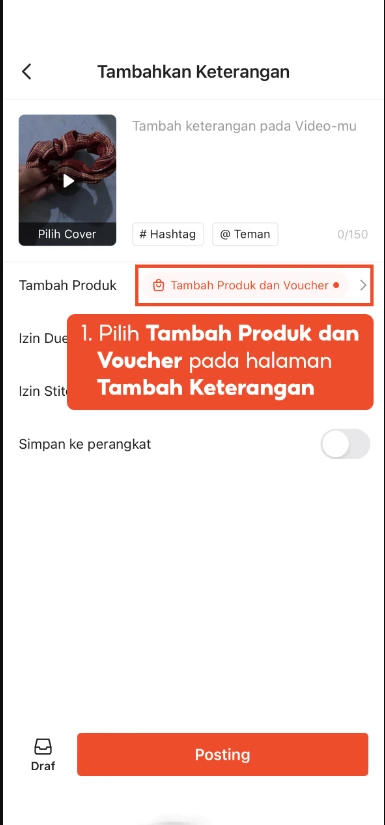 tambahkan produk dan voucher