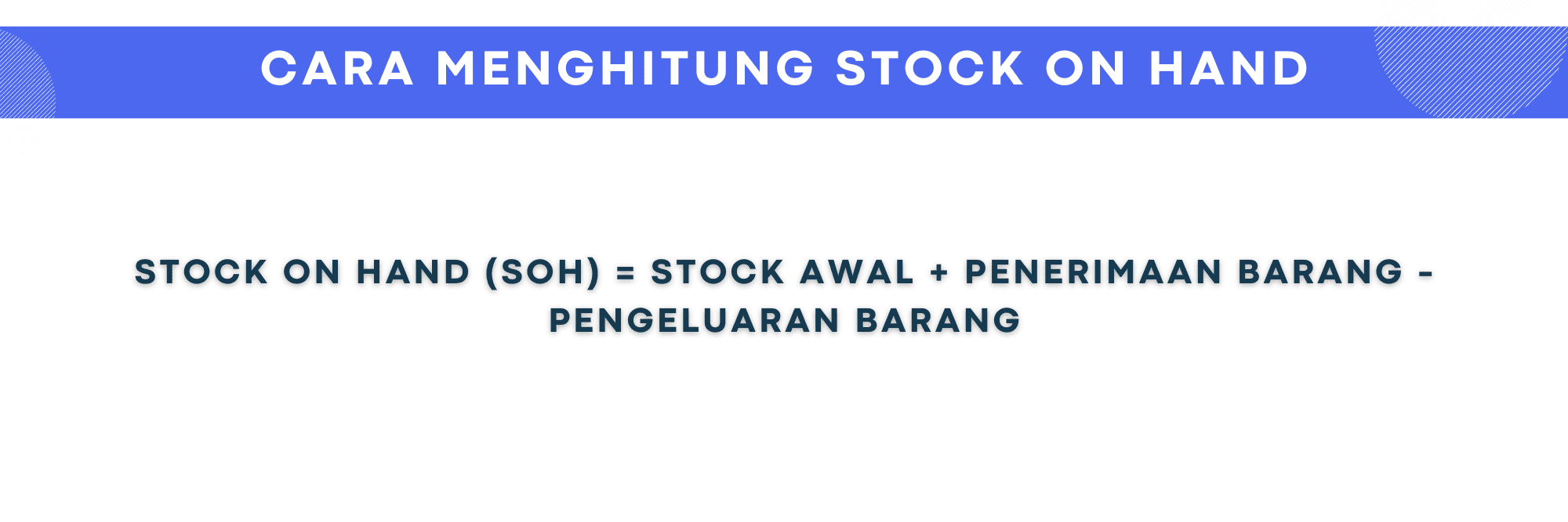 cara menghitung stock on hand