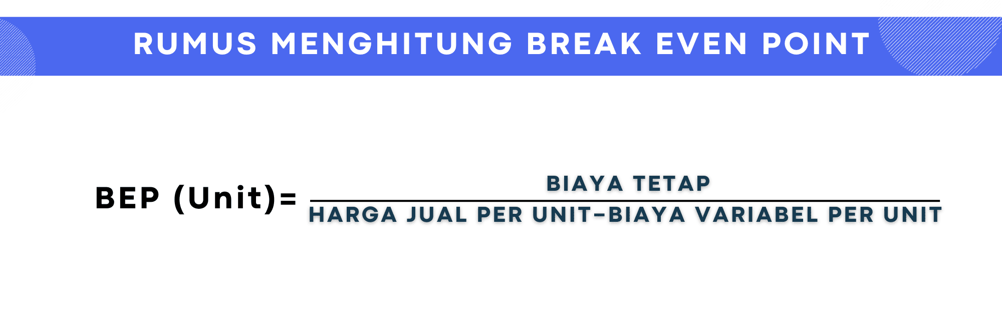 Cara menghitung BEP Unit