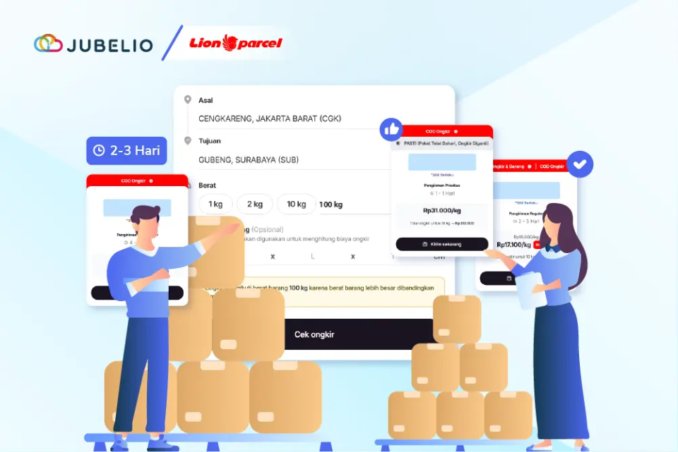 cara cek ongkir lion parcel