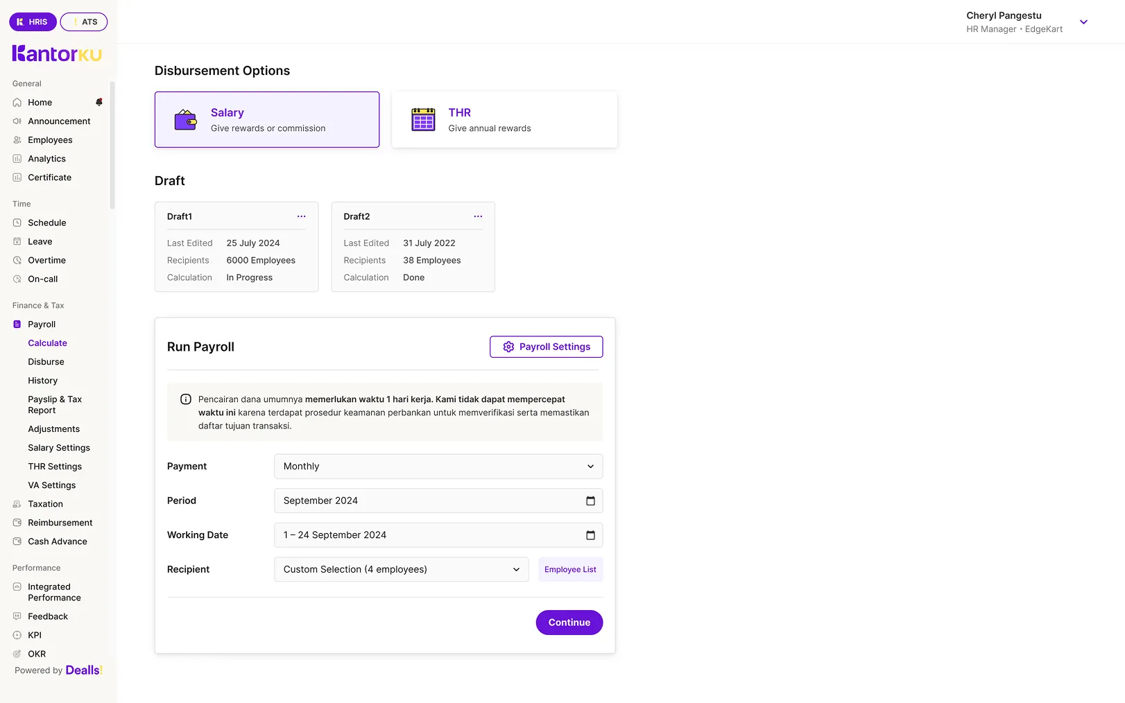 Fitur Payroll KantorKu HRIS