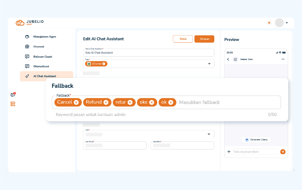 Fallback Otomatis ke Admin