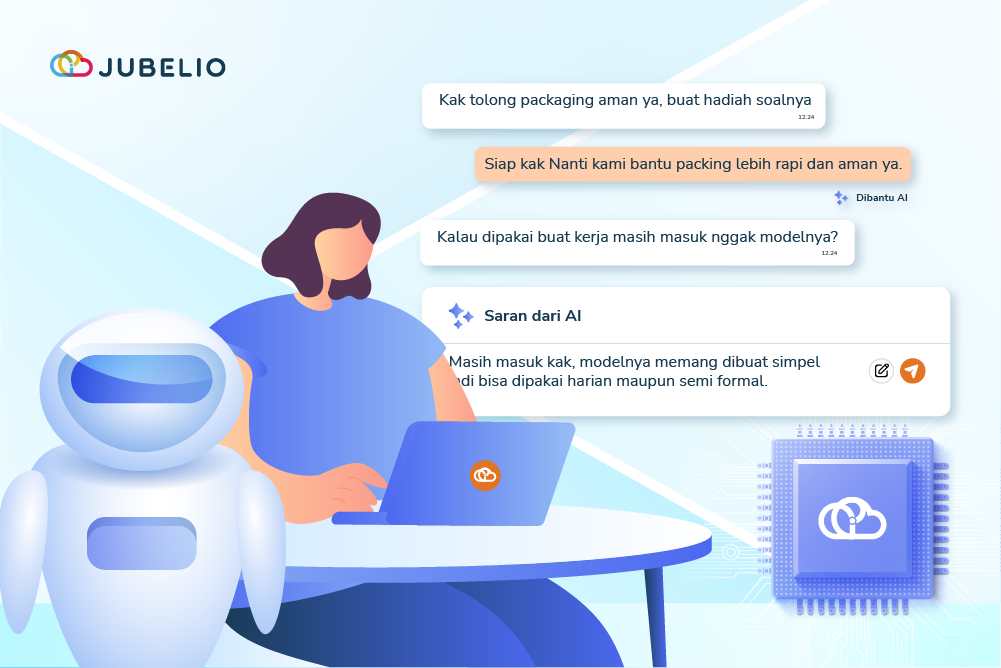 Jubelio Chat AI, Aplikasi Chat Marketplace dengan Balasan Otomatis